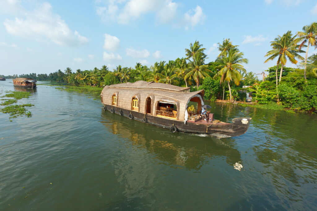Houseboat on Kerala backwaters, India